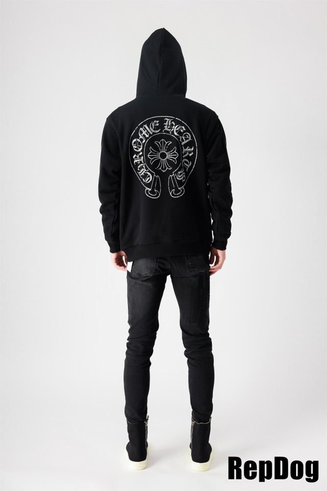 1:1 quality version Embroidered Scout flower logo Incomplete horseshoe hoodie
