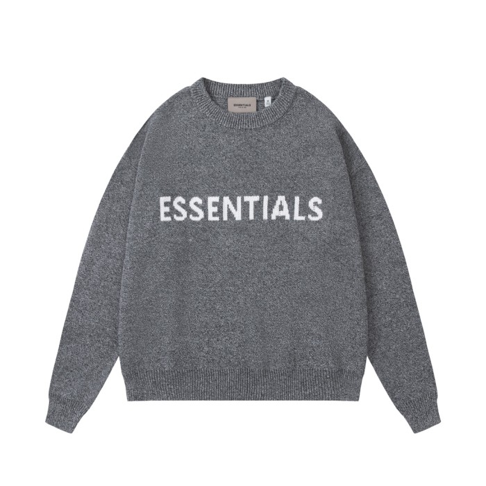 Simple knit sweater with monogram print on chest 7 colors
