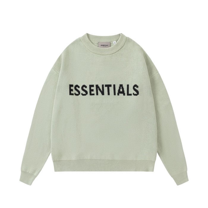 Simple knit sweater with monogram print on chest 7 colors