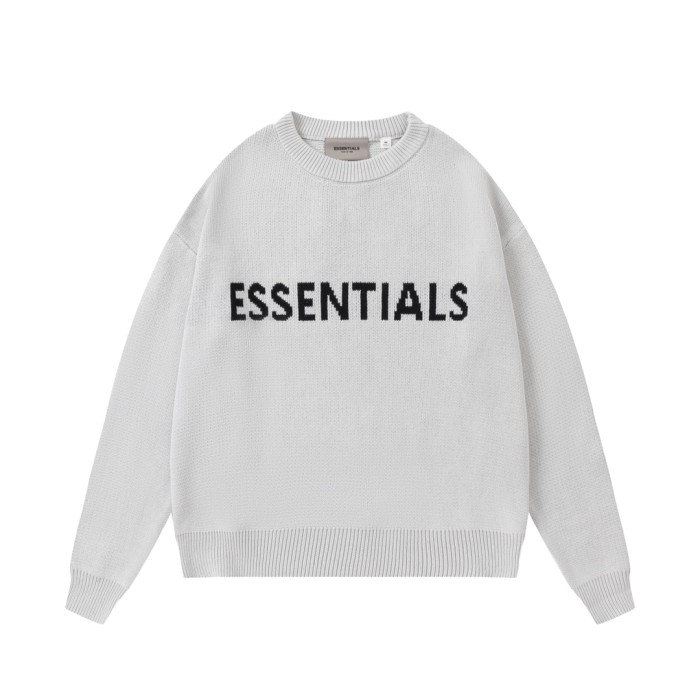 Simple knit sweater with monogram print on chest 7 colors