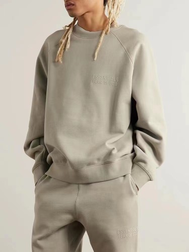 Simple Same Color Letter Printed Crew Neck Pullover Sweatshirt 4 colors