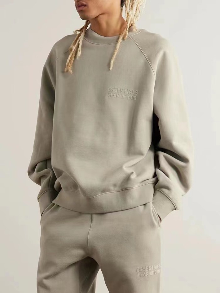 Simple Same Color Letter Printed Crew Neck Pullover Sweatshirt 4 colors