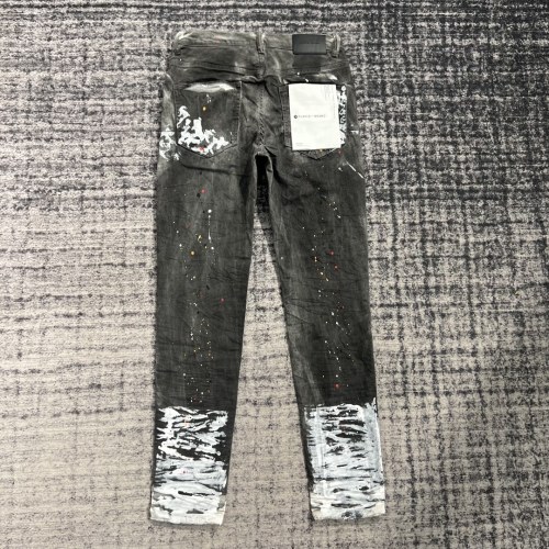 1:1 quality version Crease Splash Ink Personalized Slim Fit Jeans