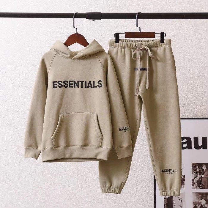1:1 quality version One-Line Alphabet Kids Sweatshirt and Sweatpants Set for kid 3 colors