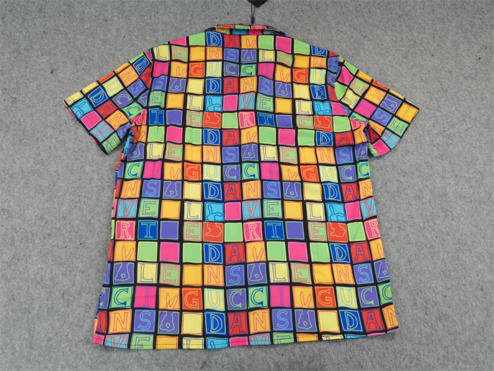 [Buy More Save More] Colorful Plaid Print Short Sleeve Shirt