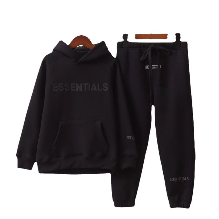 1:1 quality version One-Line Alphabet Kids Sweatshirt and Sweatpants Set for kid 3 colors