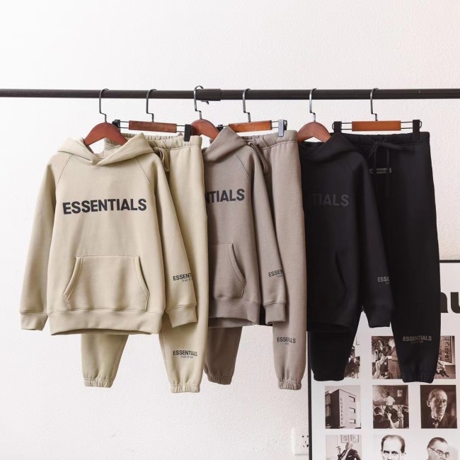 1:1 quality version One-Line Alphabet Kids Sweatshirt and Sweatpants Set for kid 3 colors