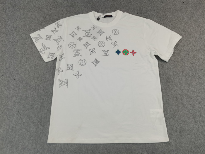 [Buy More Save More]Localized Old Flower Print Short Sleeve Tee