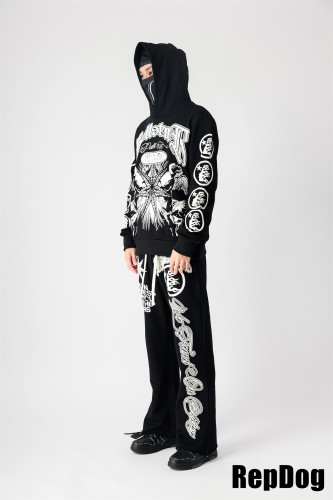 [Including comparative images of RepDog and other seller] 1:1 quality version Starfish and Half-Face Foam Print hoodie