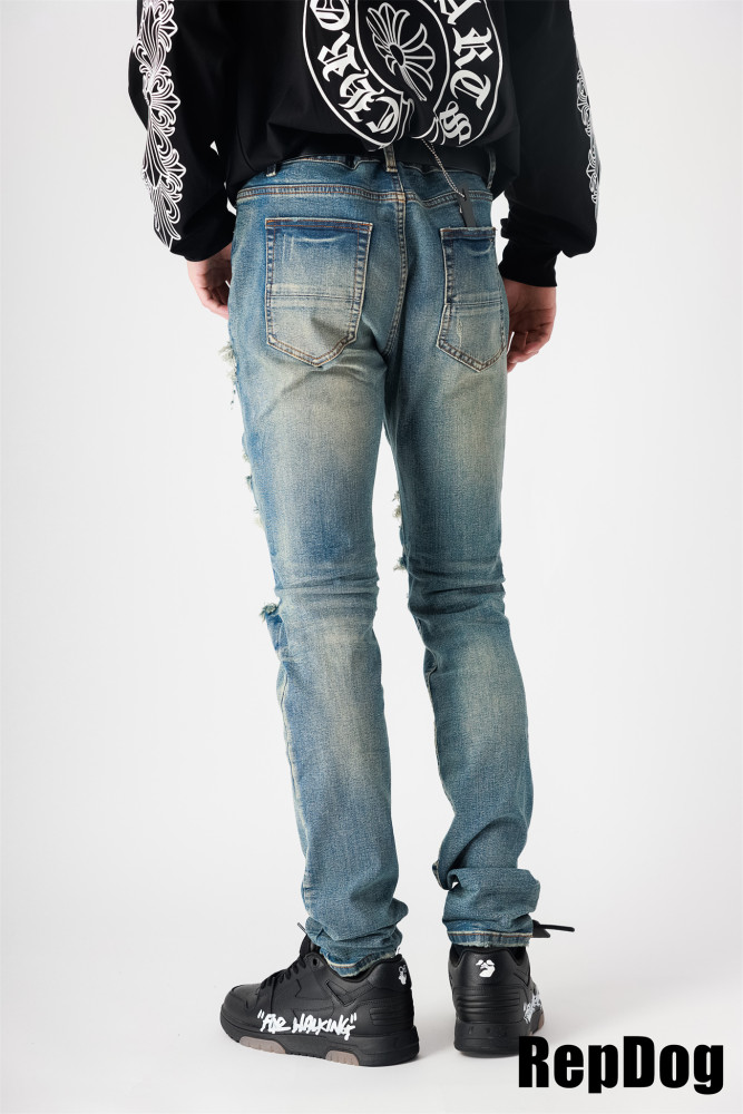 [buy more save more]  1:1 quality version Pink diamond ripped patchwork jeans 23000580