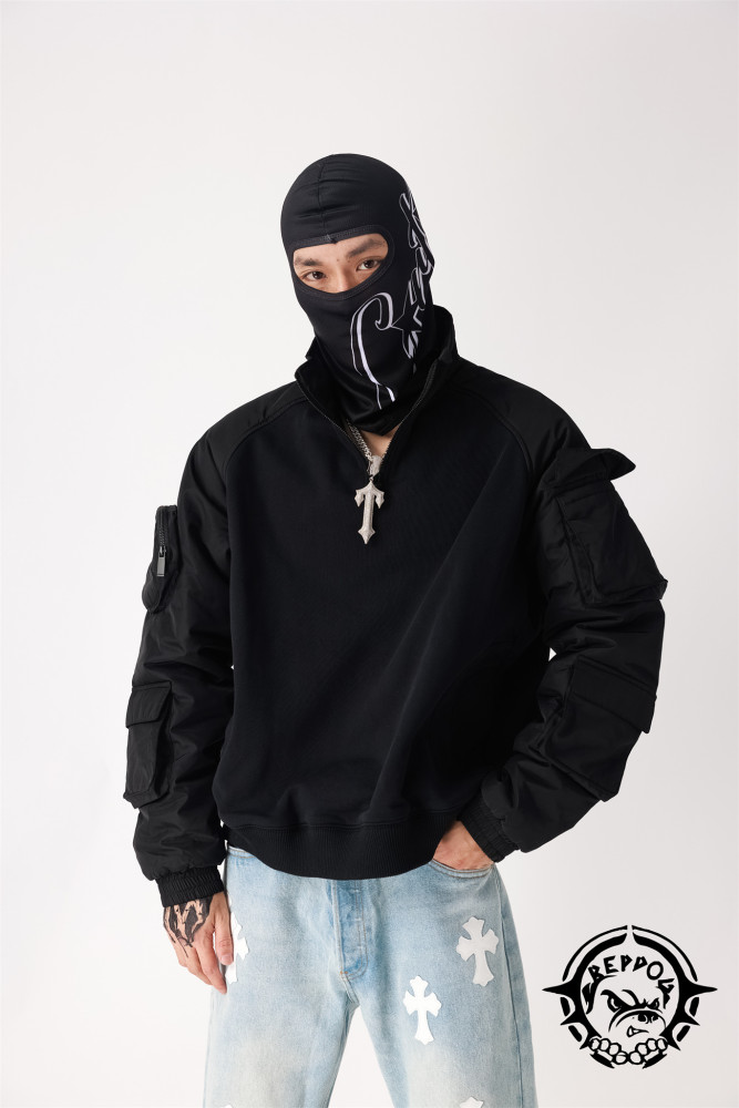[buy more save more]1:1 quality version Functional zipper round neck cotton jacket 23949787