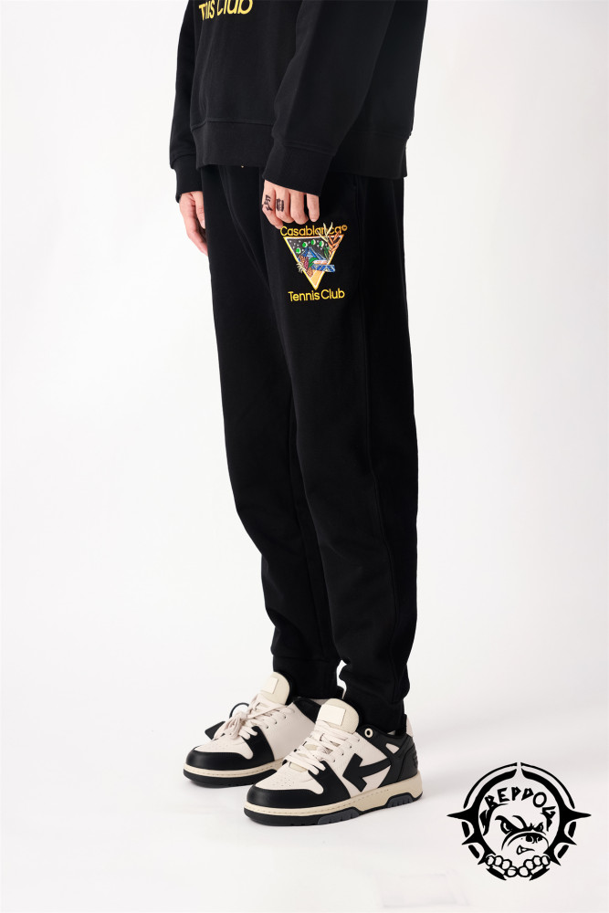 [50% Off]1:1 quality version Monogrammed wrap-around drawstring casual pants on the left 23980867