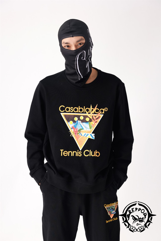 1:1 quality version Planet and Tower Print Crew Neck Sweatshirt