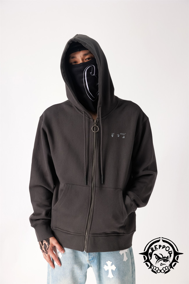 [buy more save more]1:1 quality version Gray Black Logo Embossed Print Hoodie 2 colors