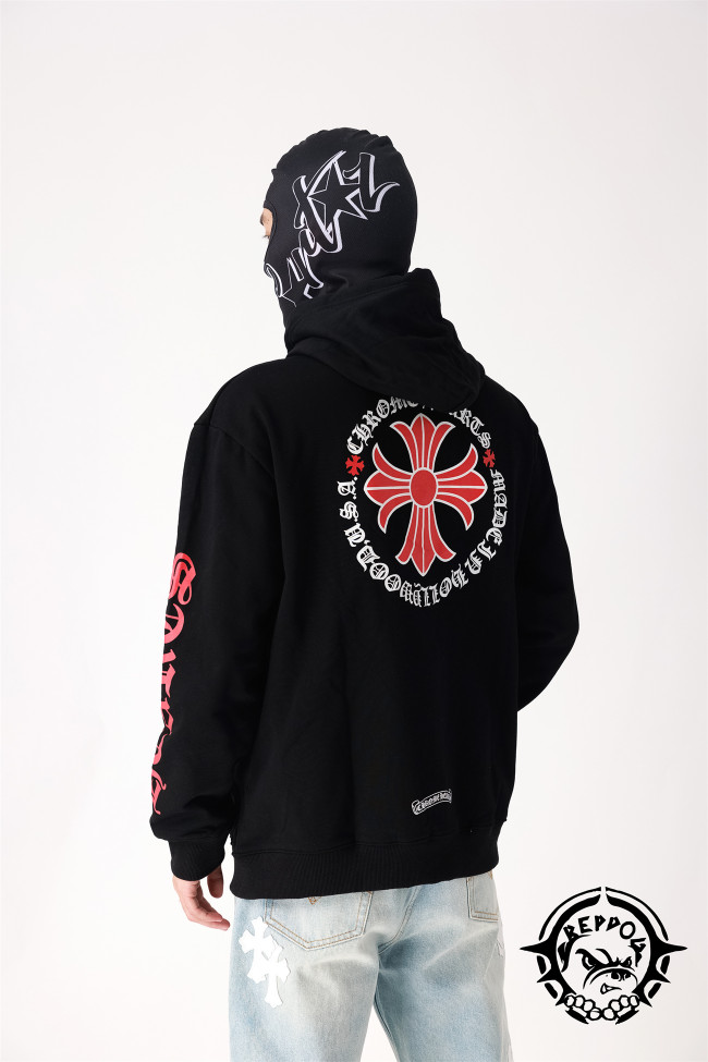 Red Cross zipper hoodie
