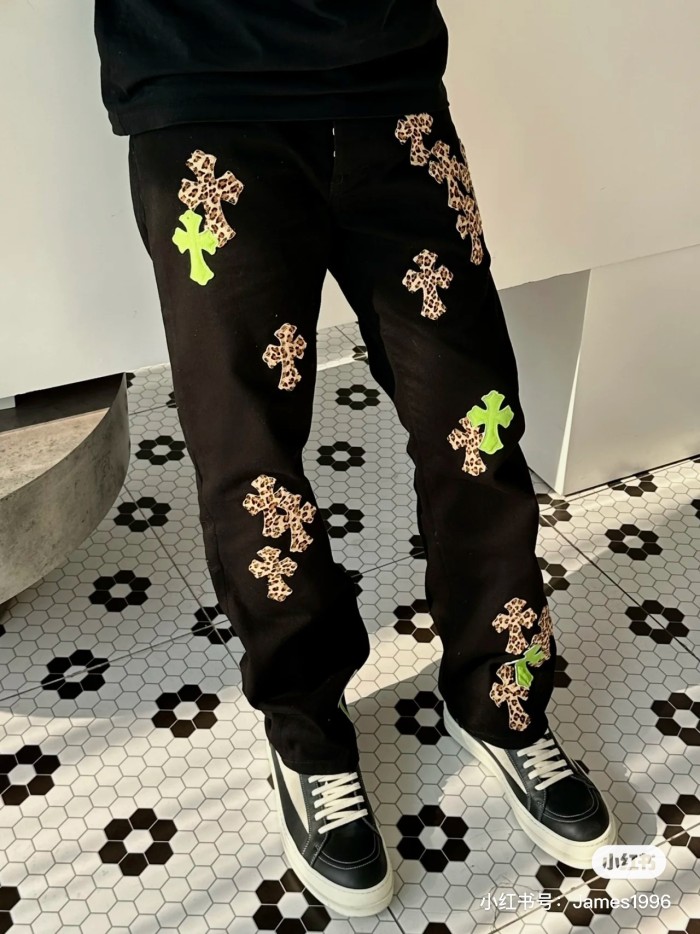 1:1 quality version Denim Green Cross Pants