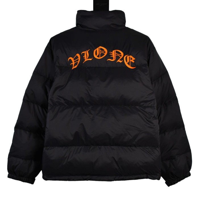 Matte Gothic Letter Embroidered Cotton Jacket