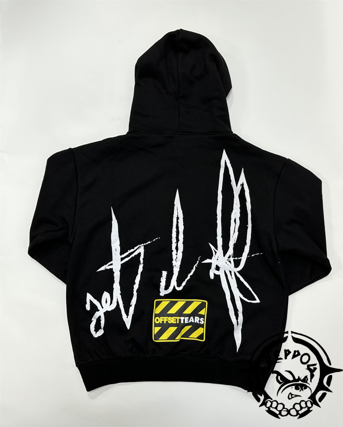 [Including comparative images of RepDog and other seller] 1:1 quality version Offsettears Flame Explosion Flower Hoodie