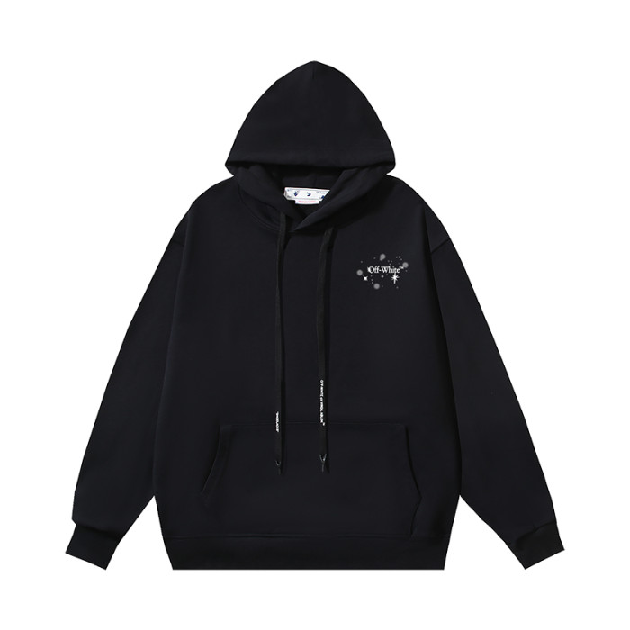 Terry Stars Snowflake Hooded Sweatshirt