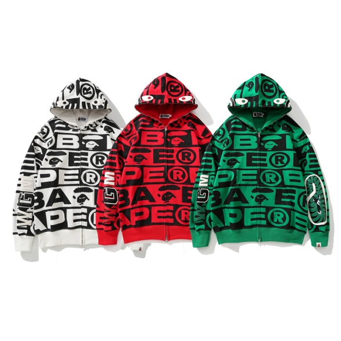 All-over lettering hooded sweatshirt 3 colors