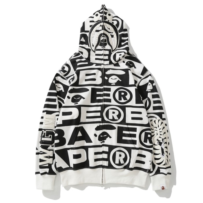 All-over lettering hooded sweatshirt 3 colors