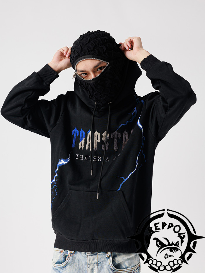 [buy more save more] 1:1 quality version Lightning blue and white lettered towel embroidered hoodie