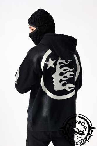 Back Face Fire Hooded Sweatshirt