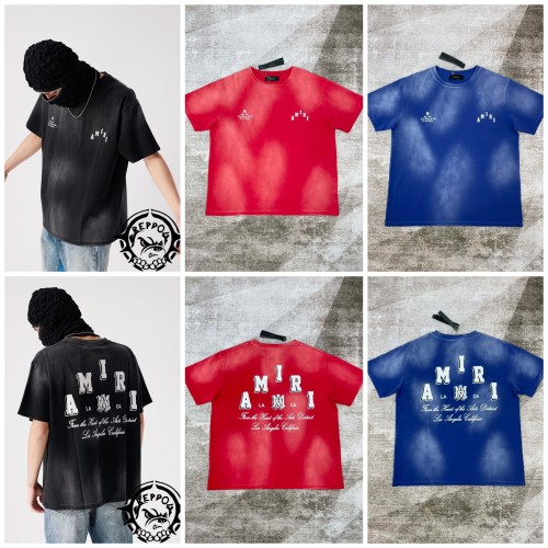 1:1 quality version Three-dimensional letters in distressed print T-shirt 3colors