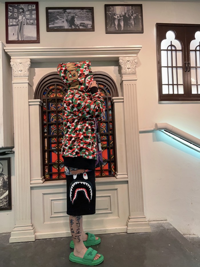 Multicolor Camouflage Shark Sweatshirt