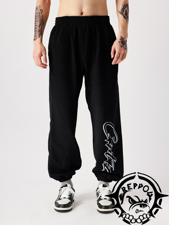 [50% Off]Alcatraz Cutout Letter Print Sweatpants 4 colors 23847101