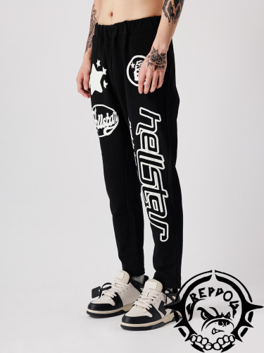 1:1 quality version Star half face printed loose sweatpants
