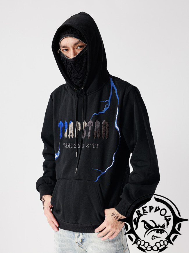 [buy more save more] 1:1 quality version Lightning blue and white lettered towel embroidered hoodie