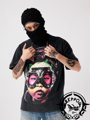[50% Off]1:1 quality version Baby Face Printed Loose tee 23928476