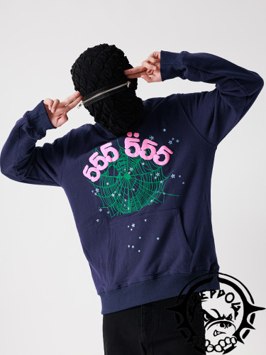 [buy more save more]Fluorescent Green Spider Web Print Hoodie
