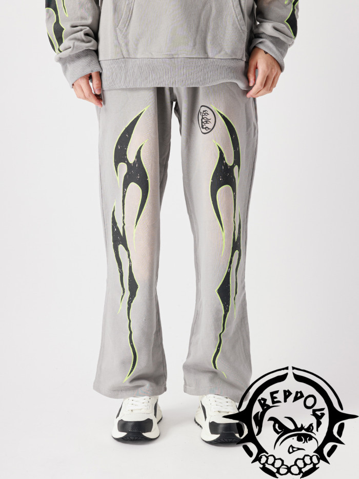 [buy more save more] 1:1 quality version Flame Mud Dye Vintage Casual Micro Pants