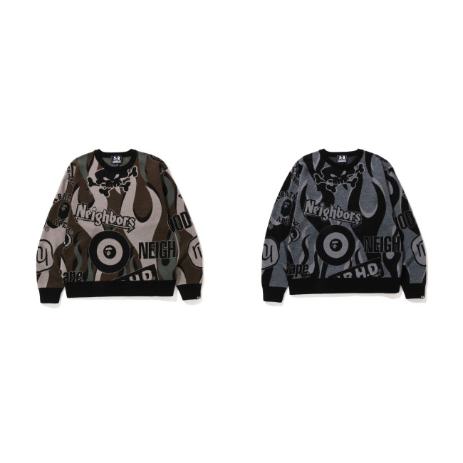 Knit Skull Crew Neck Sweater 2 colors