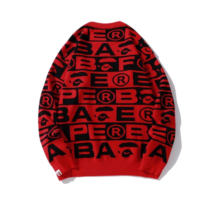 Large Letter Print Crew Neck Sweater 3 colors