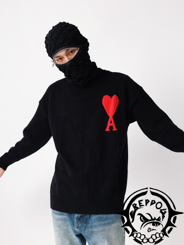 [Buy More Save More] Big Love Letter Embroidered Crew Neck Sweater 9 Colors