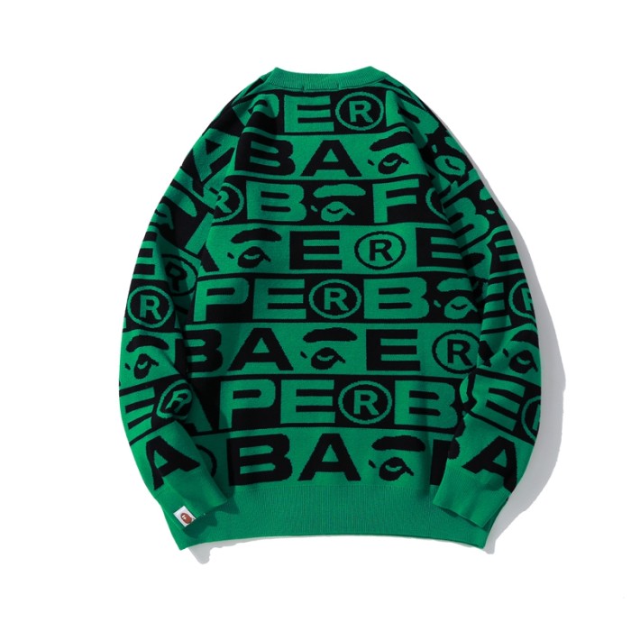 Large Letter Print Crew Neck Sweater 3 colors