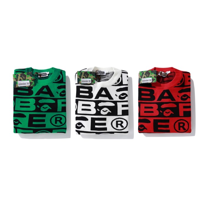 Large Letter Print Crew Neck Sweater 3 colors