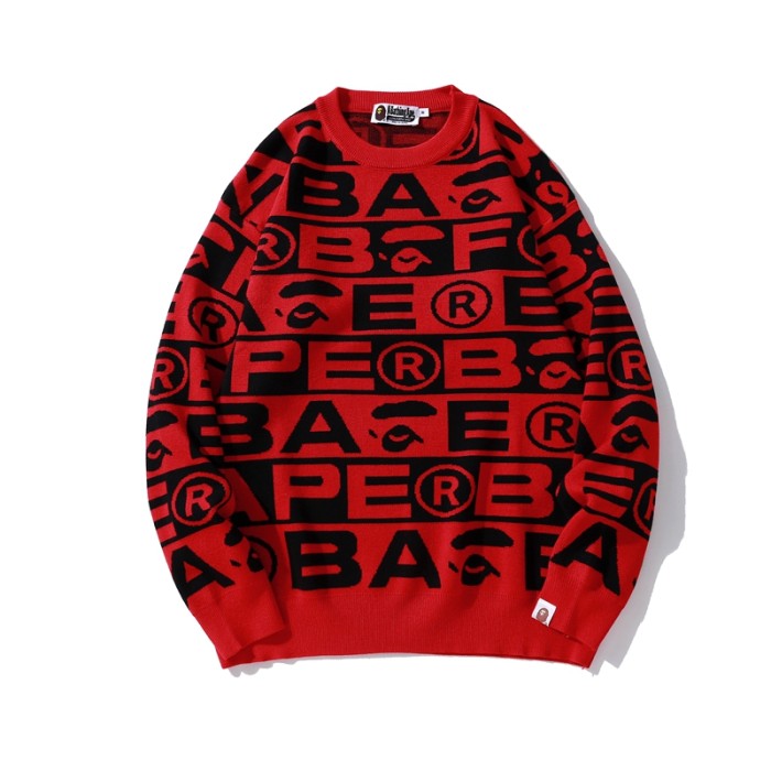 Large Letter Print Crew Neck Sweater 3 colors