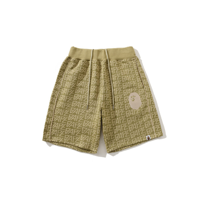 Full Print Letters Shorts Olive Color