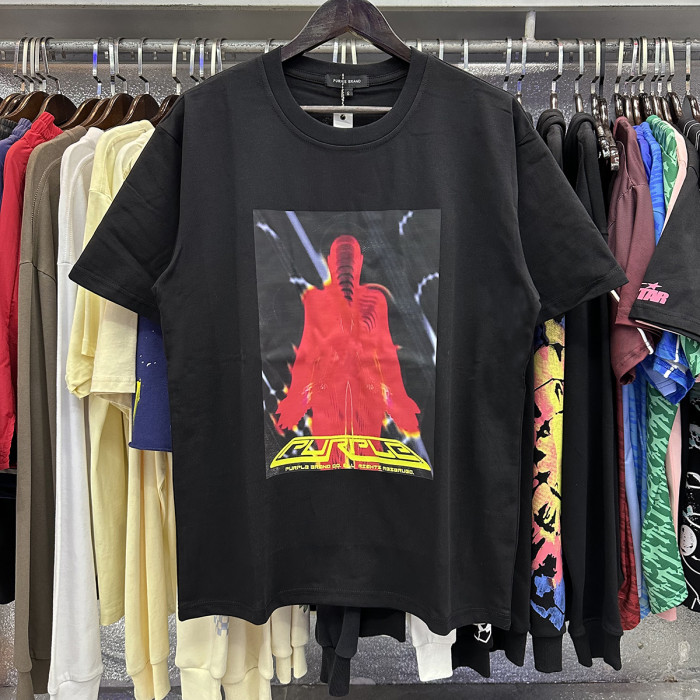 Double Yarn Character Thermal Imaging Print Short Sleeve Tee 2 colors