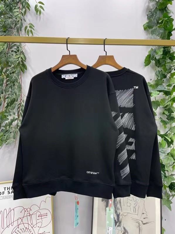 1:1 quality version Line Print Crew Neck Sweatshirt