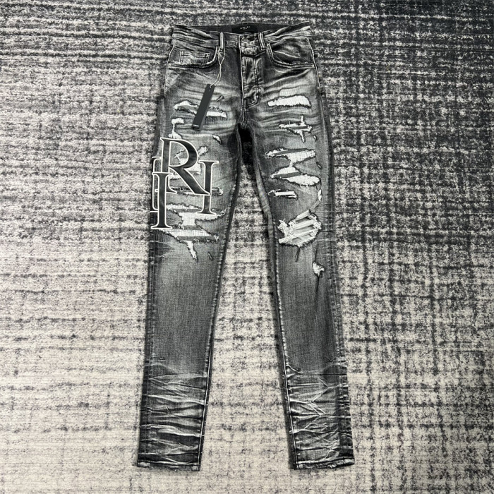 1:1 quality version Patch Logo Jeans