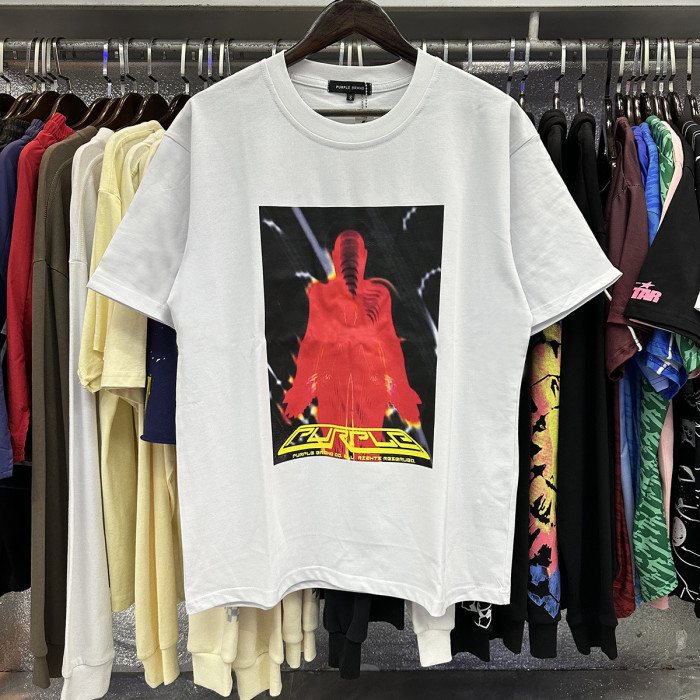 Double Yarn Character Thermal Imaging Print Short Sleeve Tee 2 colors
