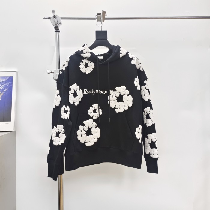 1:1 quality version Trendy full-printed kapok hoodie 2 colors