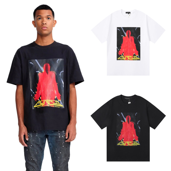 Double Yarn Character Thermal Imaging Print Short Sleeve Tee 2 colors