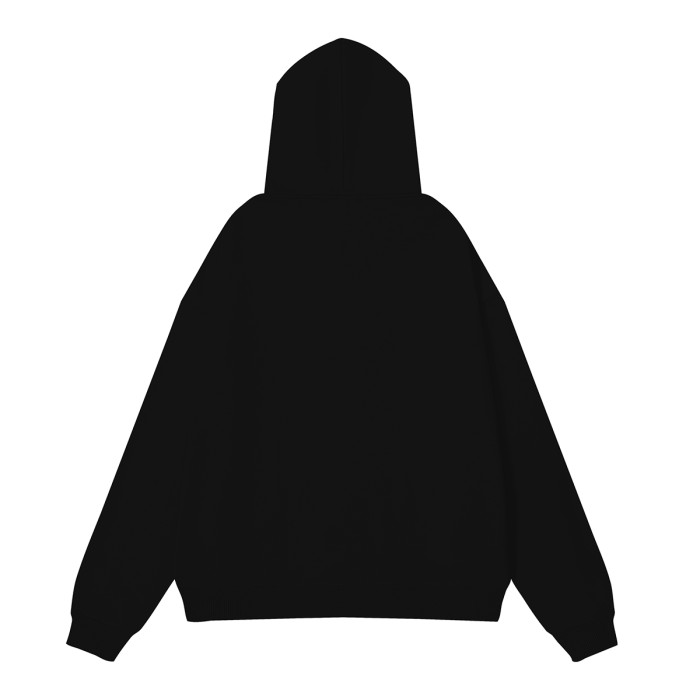 Monogrammed Same Color Embroidered Sweatshirt Hoodie 4 colors