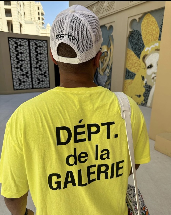 1:1 quality version Fluorescent Letter Print tee 3 colors
